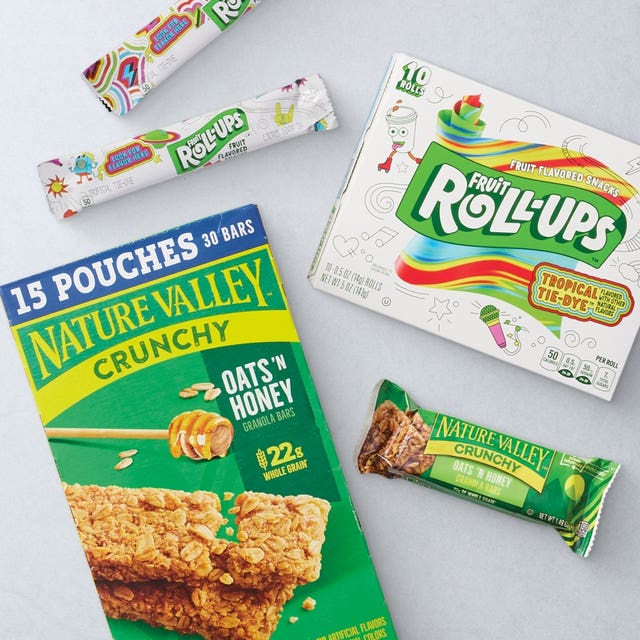 Nature Valley snacks and fruit roll-ups