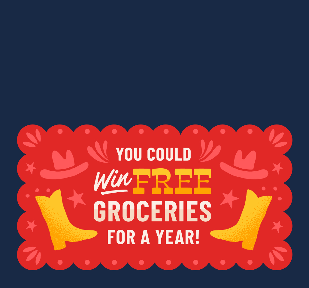 You could win free groceries for a year! 