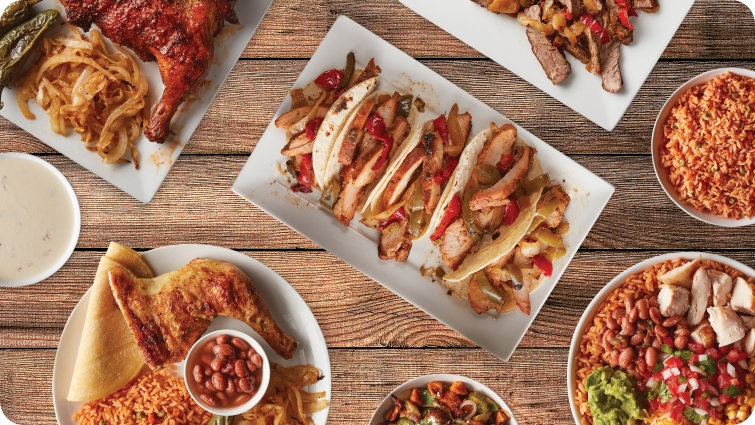 A variety of Flaming Bird food offerings