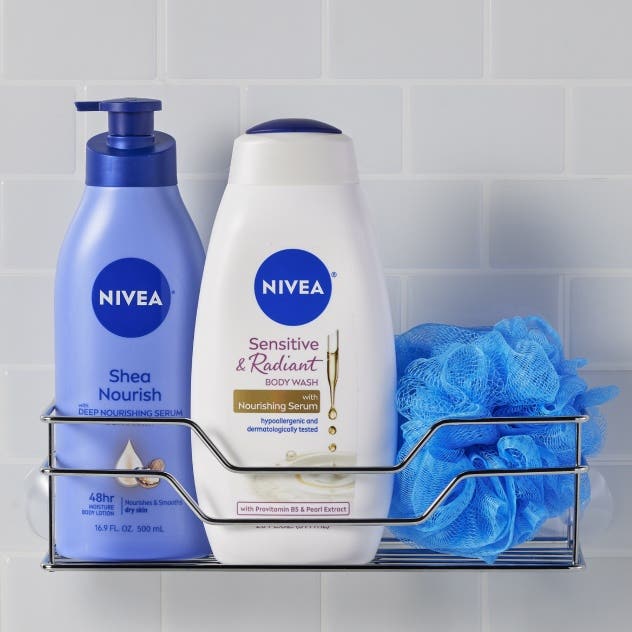 Nivea shea nourishing serum and sensitive and radiant body wash