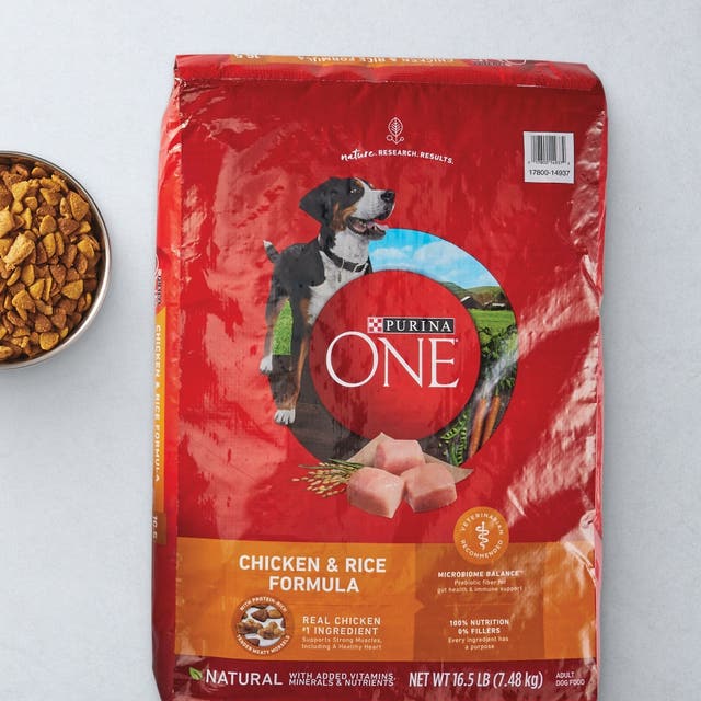 Purina ONE chicken and rice formula for dogs