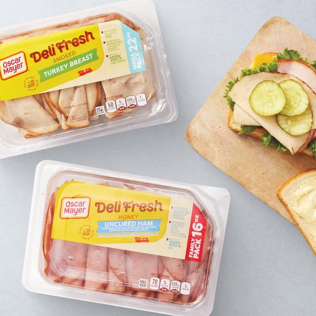 Oscar Mayer uncured ham and turkey breast deli meat sandwiches