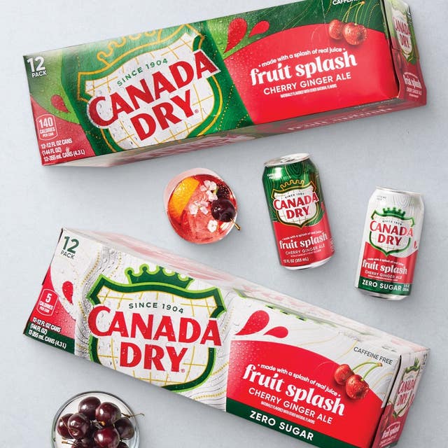 Canada Dry fruit splash cherry ginger ale