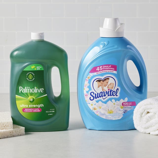 Palmolive and Suavitel laundry and cleaning supplies