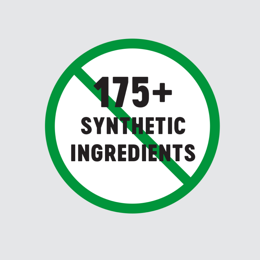 Excludes 175+ synthetic ingredients