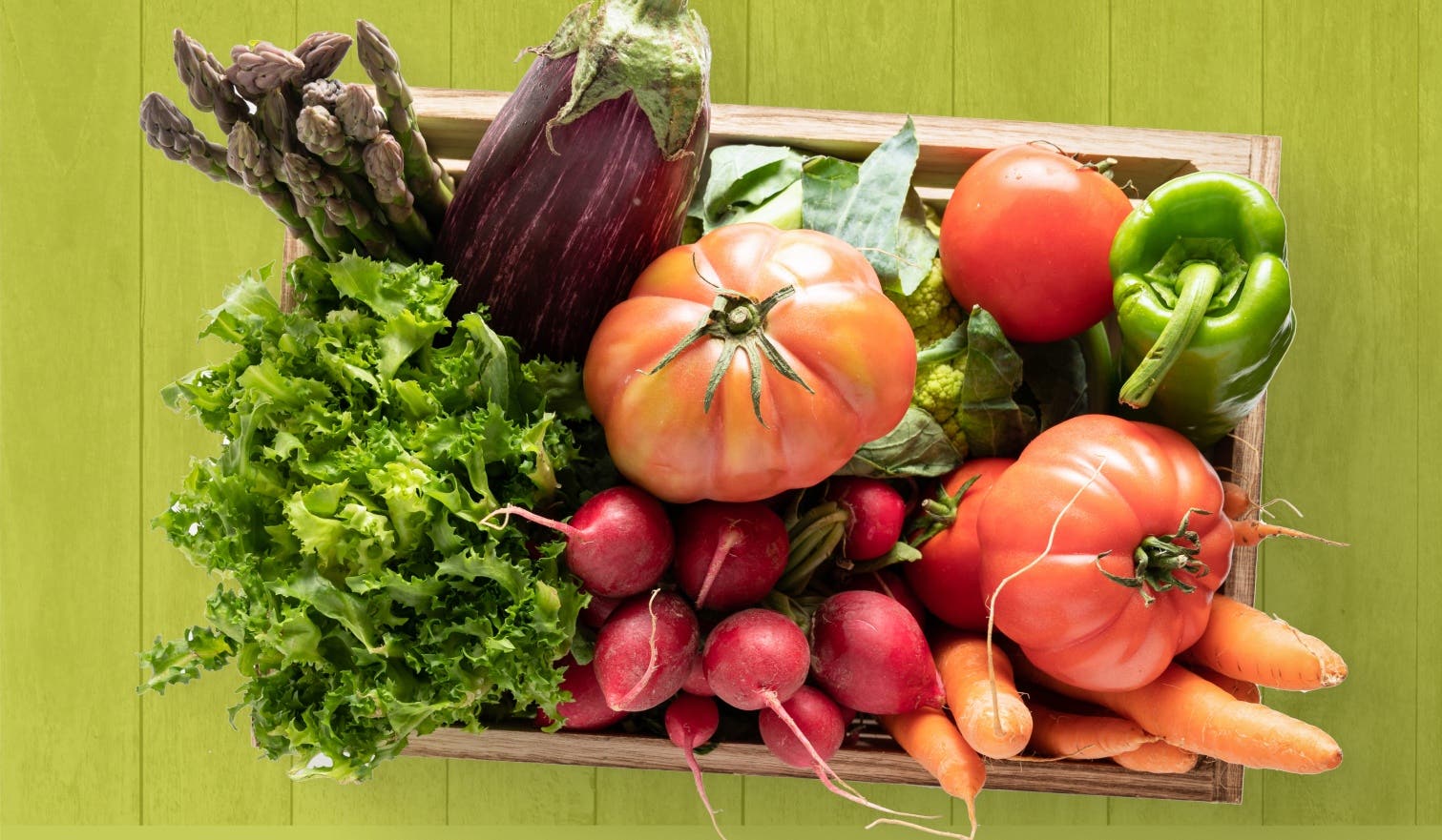 A basket of fresh produce