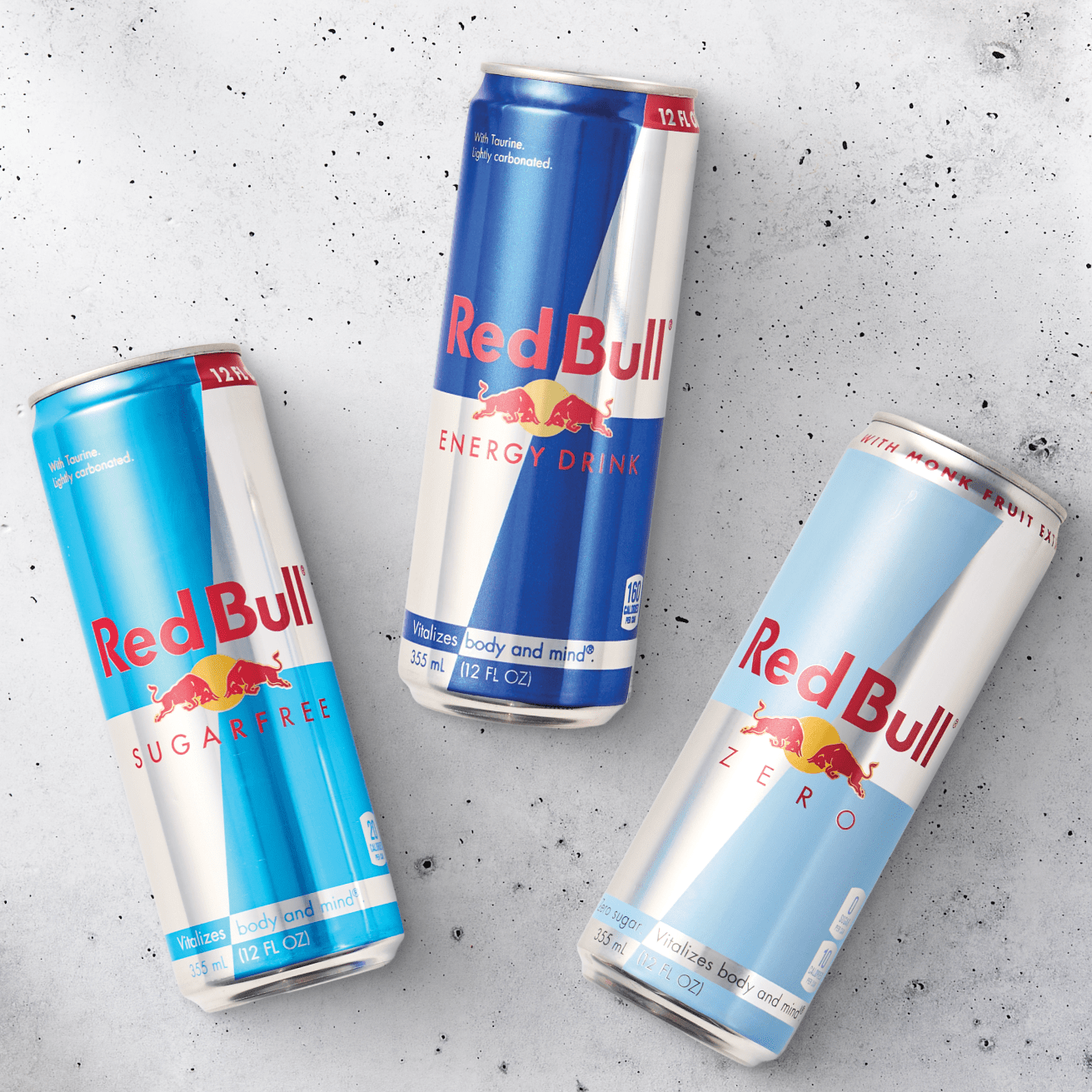 (3) Red Bull cans