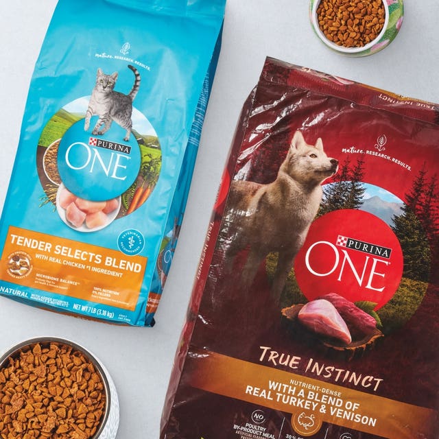 Purina ONE tender selects blend and true instinct pet food