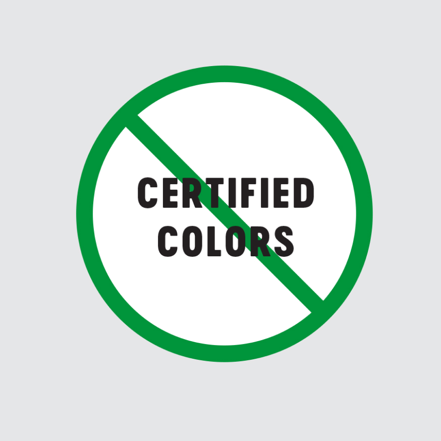 No certified colors