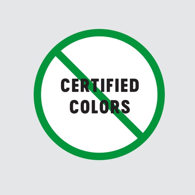 No certified colors