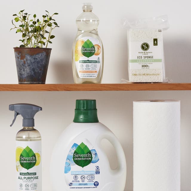  Seventh Generation cleaning products and field & future eco sponge