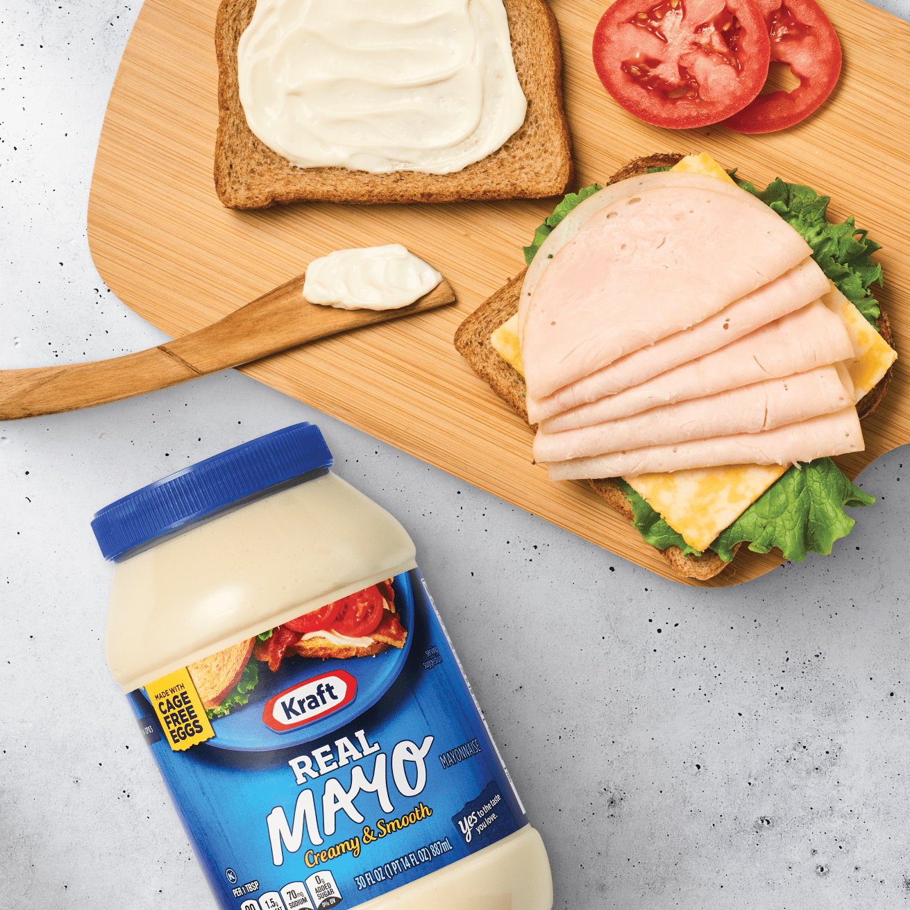 Real mayo, on a sandwich