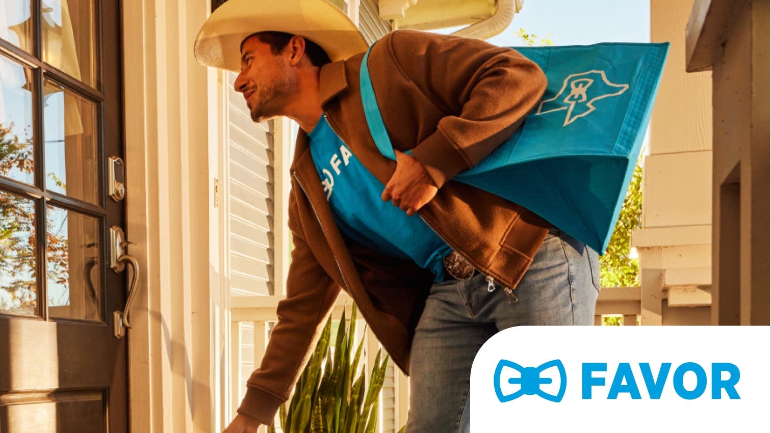 Favor driver delivering an order