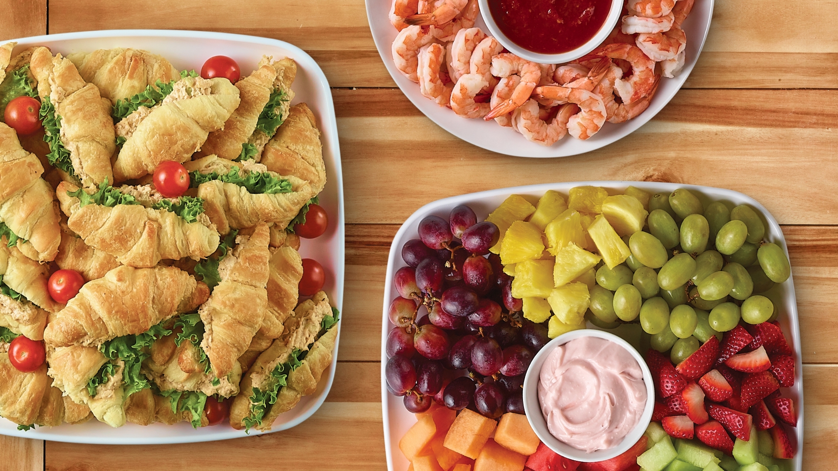 Party trays laying next to eachother
