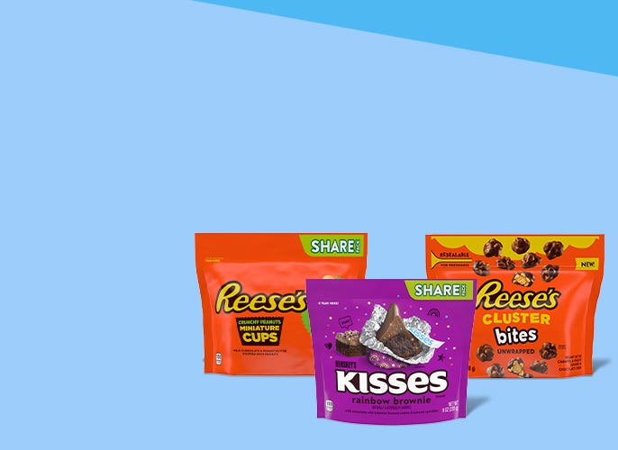 Buy 2, Get one Free. Don't miss out on new REESE'S & HERSHEY'S candy