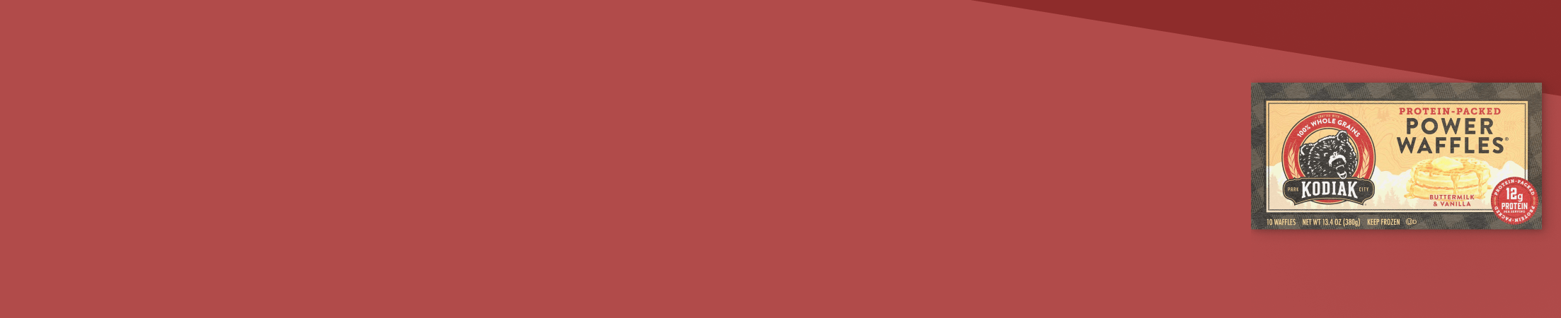 Advertisement for Kodiak Cakes. Click for product page.