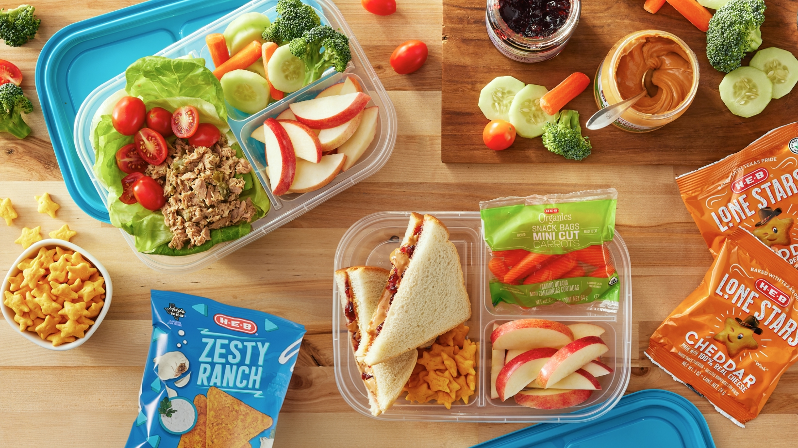 Snack trays, chips ready to go