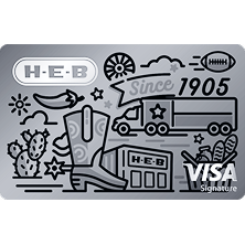 Advertisement for HEB Credit Card. Click for product page.